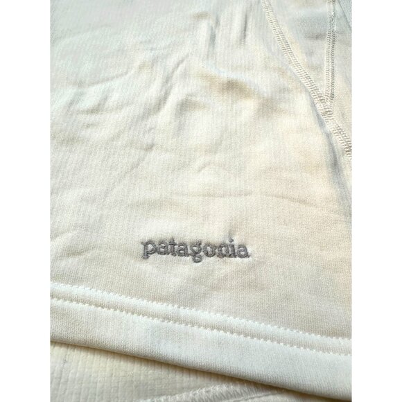 Patagonia Womens Baselayer Ivory Large 1/4 Zip Neck Performance Capilene 4 NEW - Picture 6 of 12